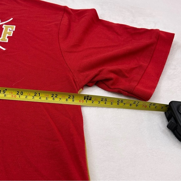 San Francisco 49ers Football Rugby Style Klew NFL Red Gold Polo Shirt Mens sizes - Picture 16 of 16